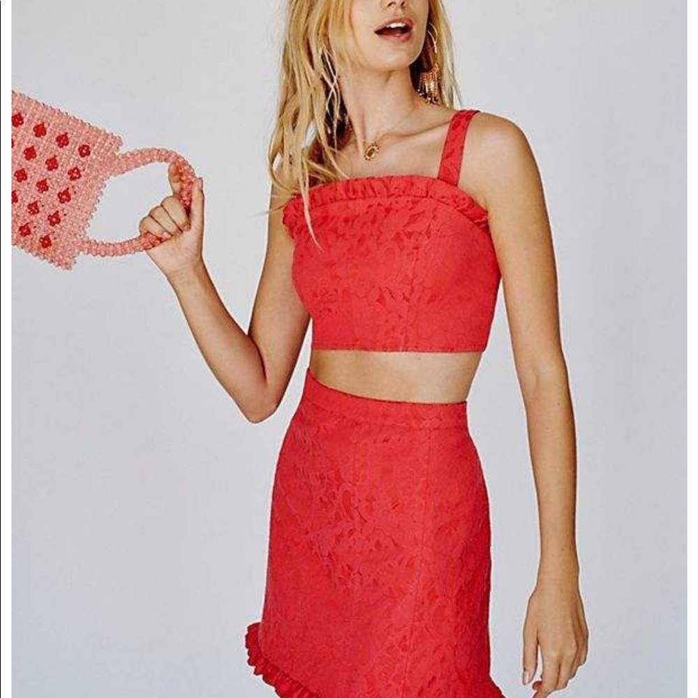 NWT Free People Fiona Jacquard Two Piece Set ❤️